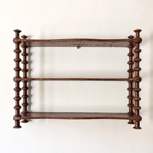 French Vintage Shelf With Spindle Supports