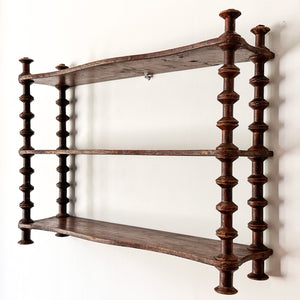 French Vintage Shelf With Spindle Supports