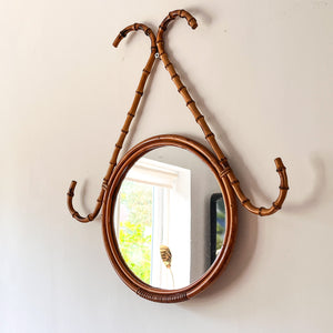 Vintage Bamboo Wall Mirror