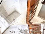 Load image into Gallery viewer, Antique French Circular Venetian Mirror With Etched Floral Design And Scalloped Edges
