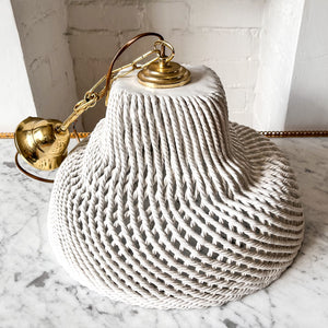 Vintage Italian Ceramic Woven Pendant Light