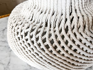 Vintage Italian Ceramic Woven Pendant Light