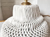 Vintage Italian Ceramic Woven Pendant Light