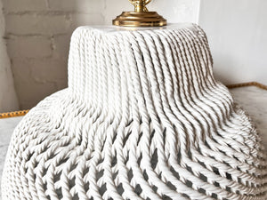 Vintage Italian Ceramic Woven Pendant Light