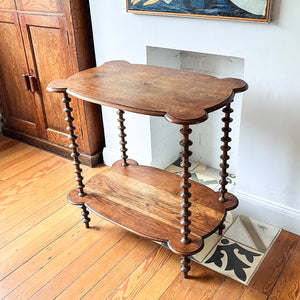 French Antique Console Table With Spindle Supports