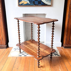 French Antique Console Table With Spindle Supports