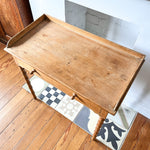 Load image into Gallery viewer, Victorian Pine Faux Bamboo Wash Stand / Console / Side Table On Brass Castors
