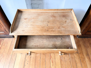 Victorian Pine Faux Bamboo Wash Stand / Console / Side Table On Brass Castors
