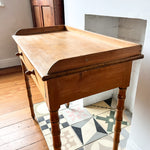 Load image into Gallery viewer, Victorian Pine Faux Bamboo Wash Stand / Console / Side Table On Brass Castors
