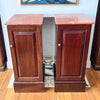 A Pair Of Matching Pot Cupboards / Nightstands With Marble Tops