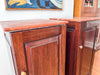 A Pair Of Matching Pot Cupboards / Nightstands With Marble Tops