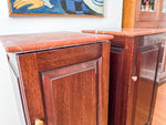 Load image into Gallery viewer, A Pair Of Matching Pot Cupboards / Nightstands With Marble Tops
