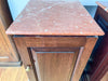 A Pair Of Matching Pot Cupboards / Nightstands With Marble Tops