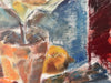 Swedish Oil On Board, Still Life With Yellow Flower, Signed Lars Vidlund