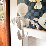 Load image into Gallery viewer, French Vintage White Toleware Standard Lamp
