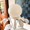 French Vintage White Toleware Standard Lamp