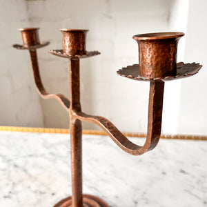 Art Nouveau Copper Candlestick