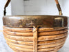Gabriella Crespi Style Pencil Reed And Brass Basket