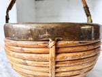 Load image into Gallery viewer, Gabriella Crespi Style Pencil Reed And Brass Basket
