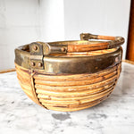 Load image into Gallery viewer, Gabriella Crespi Style Pencil Reed And Brass Basket
