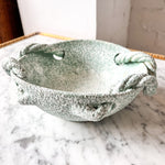 Load image into Gallery viewer, Vintage Speckled Light Green Ceramic Rope Bowl By Vallauris
