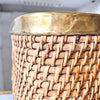 Gabriella Crespi Style Pencil Reed And Brass Pot