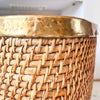 Gabriella Crespi Style Pencil Reed And Brass Pot