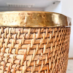 Load image into Gallery viewer, Gabriella Crespi Style Pencil Reed And Brass Pot
