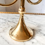 Load image into Gallery viewer, Mid Century Brass Brutalist Candlestick
