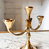 Mid Century Brass Brutalist Candlestick