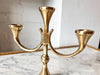 Mid Century Brass Brutalist Candlestick