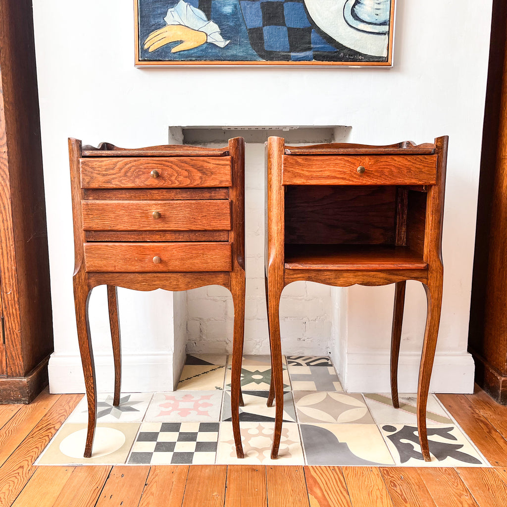 A Pair Of Vintage French Bedside Cabinets