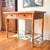 Vintage Harrods Beech Faux Bamboo Dressing Table / Desk