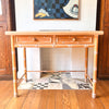 Vintage Harrods Beech Faux Bamboo Dressing Table / Desk