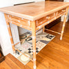 Vintage Harrods Beech Faux Bamboo Dressing Table / Desk