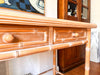 Vintage Harrods Beech Faux Bamboo Dressing Table / Desk