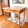 Vintage Harrods Beech Faux Bamboo Dressing Table / Desk