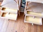 Load image into Gallery viewer, RESERVED - Pair Of Vintage Harrods Faux Bamboo Bedside Cabinets

