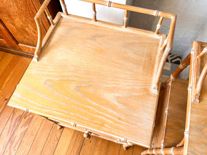 RESERVED - Pair Of Vintage Harrods Faux Bamboo Bedside Cabinets