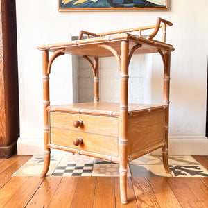 RESERVED - Pair Of Vintage Harrods Faux Bamboo Bedside Cabinets