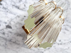 Wall Light Sconce With Glass Rods In The Style Of Venini