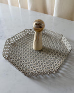 Load image into Gallery viewer, French Mid Century Perforated Metal And Ceramic Catchall In The Style Of Mathieu Matègot (Copy)
