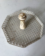Load image into Gallery viewer, French Mid Century Perforated Metal And Ceramic Catchall In The Style Of Mathieu Matègot (Copy)
