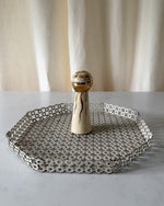 Load image into Gallery viewer, French Mid Century Perforated Metal And Ceramic Catchall In The Style Of Mathieu Matègot (Copy)
