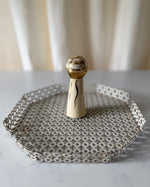 Load image into Gallery viewer, French Mid Century Perforated Metal And Ceramic Catchall In The Style Of Mathieu Matègot (Copy)
