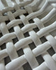 Vintage White Glazed Ceramic Woven Dish By Vallauris