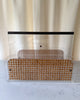 Vintage Lucite, Cane And Brass Magazine Rack Attributed To Christian Dior Home