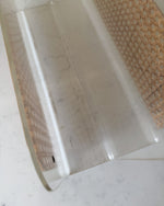 Load image into Gallery viewer, Vintage Lucite, Cane And Brass Magazine Rack Attributed To Christian Dior Home
