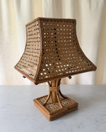 Load image into Gallery viewer, Vintage Italian Bamboo And Cane Table Lamp
