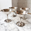 Set Of Four Vintage Italian Silver Plated Champaign Coups